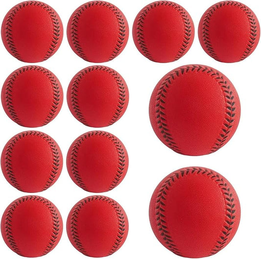 GKK Foam Baseballs 12 Pack Soft Baseballs for Youth Teenager Players Sports Foam Baseballs Training Balls for Hitting and Indoor or Outdoor Play