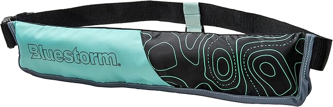 BLUESTORM Cirro 16 Manual Inflatable Belt Pack for Adults | US Coast Guard (USCG) Approved Life Jacket Waist Belt PFD for SUP Paddleboarding, Fishing & Kayaking