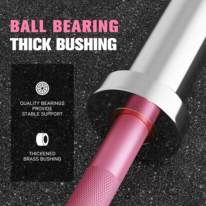 RITFIT Olympic Barbell 4ft/4.8ft/6ft - 2 Inch Weight Bar for Strength Training, Weightlifting, Squat, Deadlift, Bench Press, Curl, Overhead Press - 350lbs/500lbs Capacity