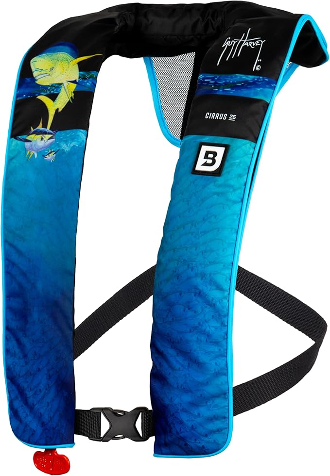 BLUESTORM Cirrus26 Inflatable PFD Life Jackets for Adults | US Coast Guard Approved Automatic Life Vest w/Manual Override Convertibility