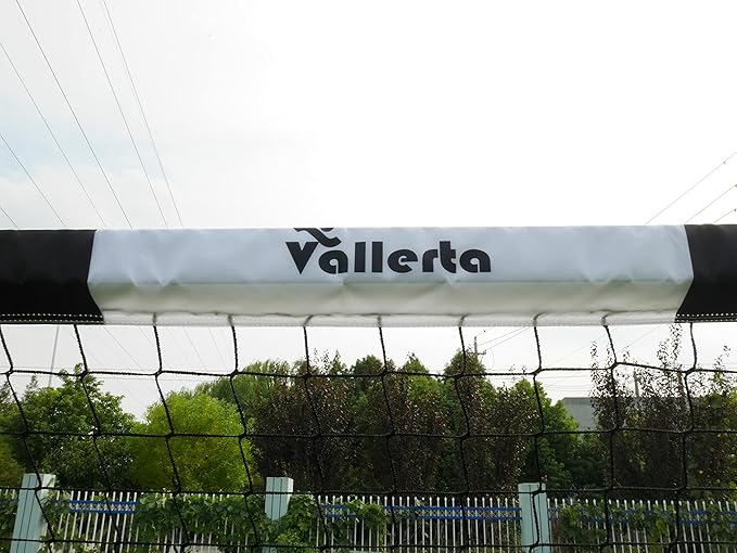 Vallerta® Signature Series Steel Frame Soccer Goal with Checkered Goal Frame Posts for Youth Practice and Training.
