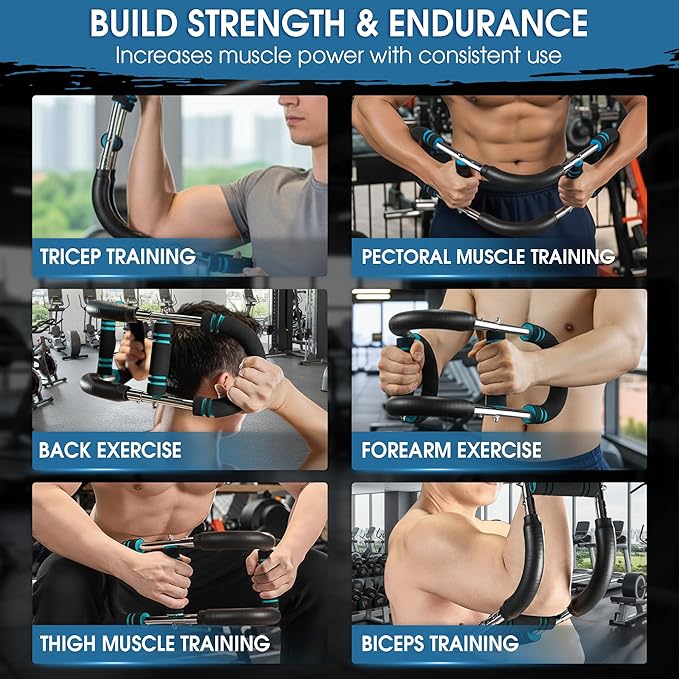 Twister Arm Trainer 40-100 lb, Adjustable Chest Workout Equipment Exerciser for Men, Portable Arm & Chest Twister Trainer for Women, Strength Training Fitness Equipment for Upper Body Muscle