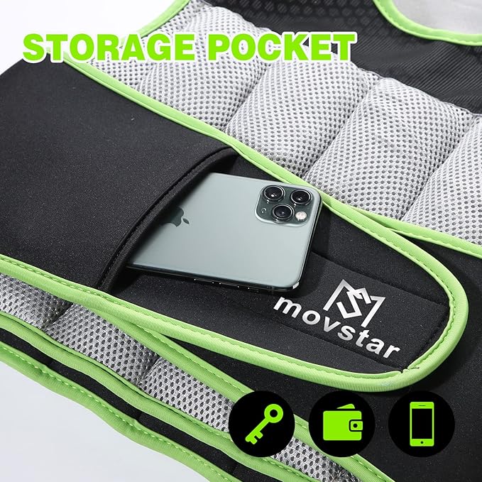 Adjustable Weighted Vest Women Men with Reflective Design 10lbs,20lbs Workout Vest for Strength Training, Walking, Jogging, Weightlifting, Running Men Women