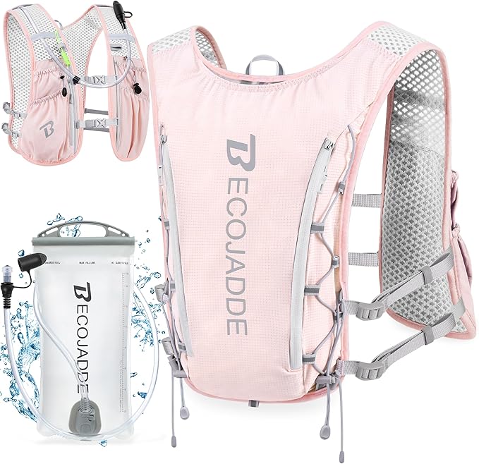 Running Vest Hydration Backpack for Men Women, 5L Lightweight Running Backpack Hydration Pack for Marathon, Trail, Cycling, Hiking, Jogging
