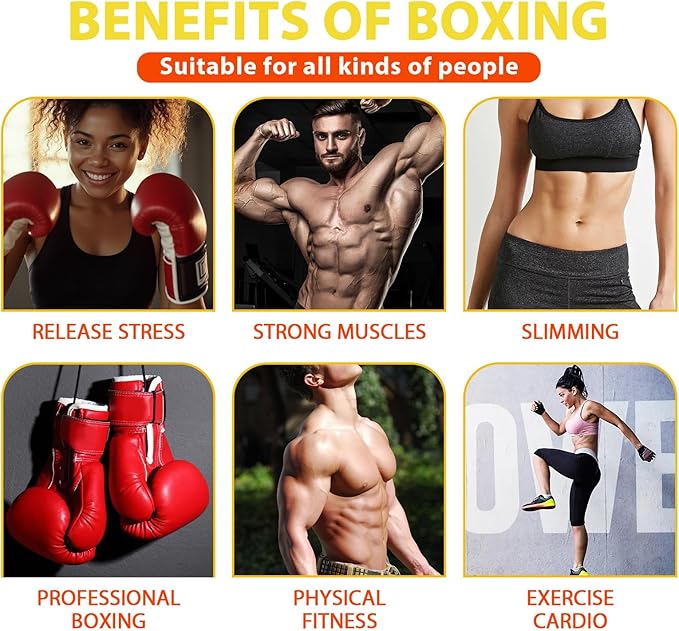 INNOLIFE Boxing Bar, Height Adjustable Boxing Spinning Bar, Boxing Bar with Punching Bag, Boxing Equipment for Teens Adults, Black