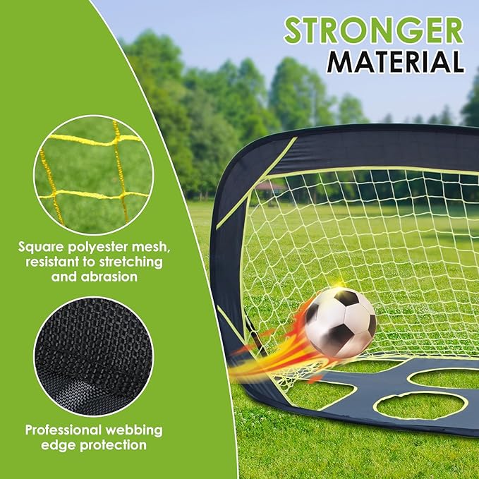 Soccer Net for Kids Portable Pop Up Soccer Goals with Carrying Bag Foldable Soccer Target Net Indoor Outdoor Backyard Practice
