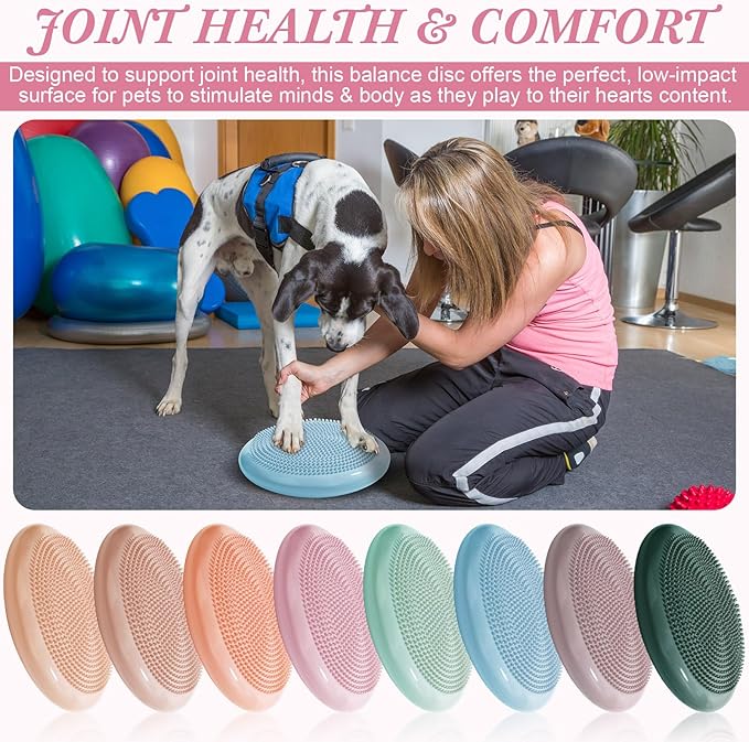 Libima 8 Pcs Wiggle Seat for Sensory Kids Flexible Wobble Cushion Non Slip Balance Disc with Inflation Pump for Adults Core Strength Physical Exercise Improve Posture School Home Office