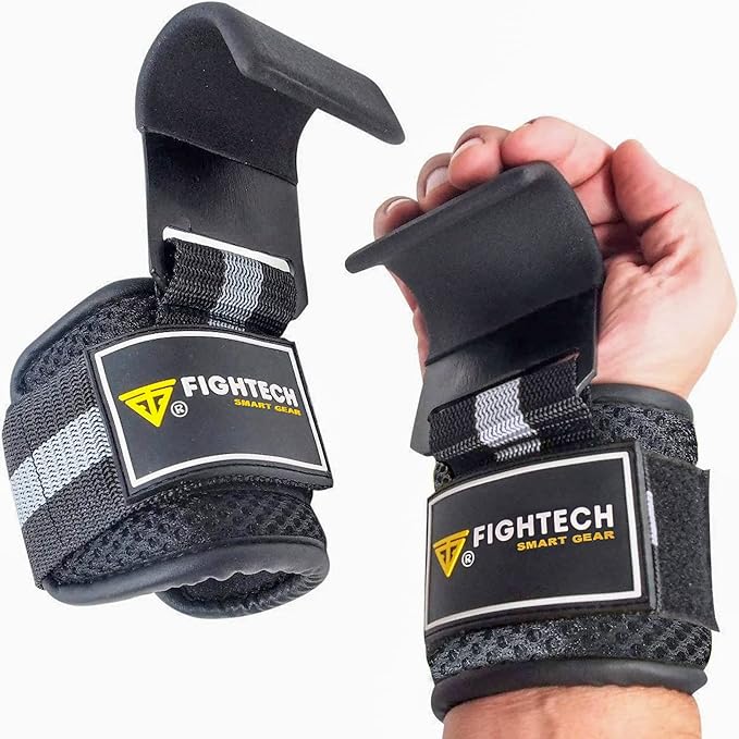 Premium Weight Lifting Hooks (Pair) - Heavy Duty Hand Grip and Wrist Straps Support - 9 mm Neoprene Padded for Deadlifts, Pull Ups, and Shrugs - Durable Workout Accessories for Men and Women