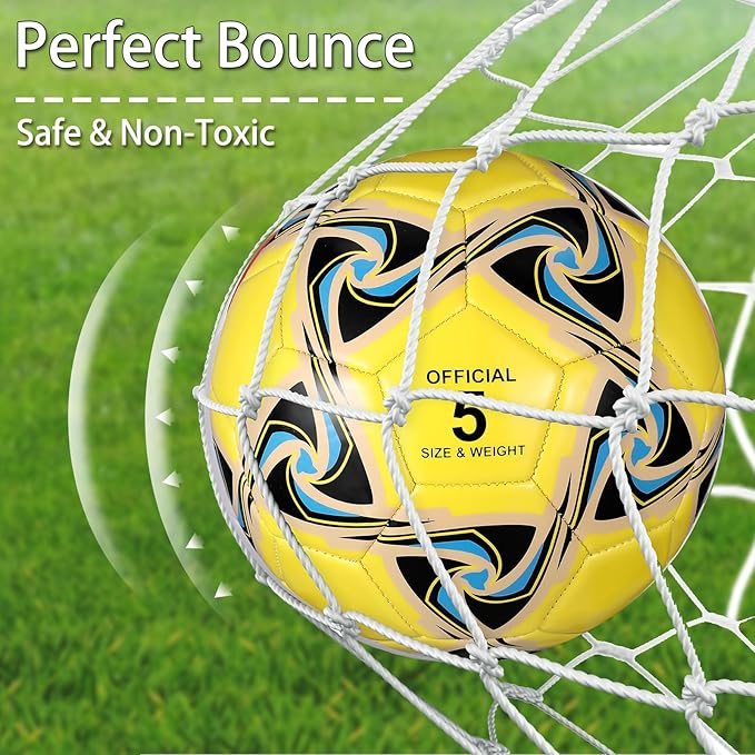 Libima 13 Pcs Soccer Ball Bulk 10 Pcs Official Soccer Ball with 2 Pump and Carry Bag Indoor Outdoor Training Game Sport Gift for Youth Adult Back to School