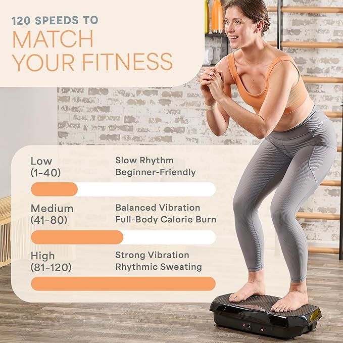 Lifepro Vibration Plate Exercise Machine with Magnetic Acupoints - Full Body Vibration Platform for Beginners and Recovery - Ideal Lymphatic Drainage Massager for Muscle Toning and Overall Fitness