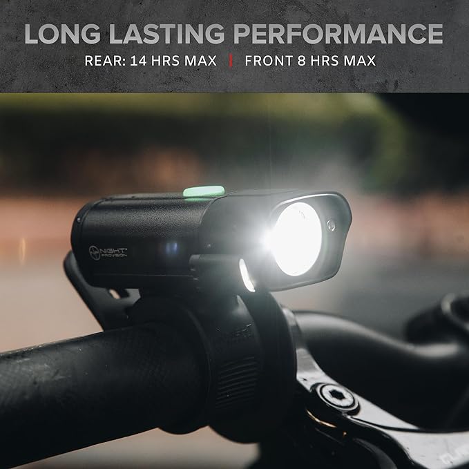 BX-300 USB Rechargeable LED Bike Light Set Front and Back Cycling Safety Lights Best Headlight with New DUO-120 USB Tail Light for Adults Kids Men Women