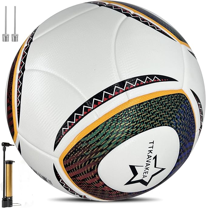 Size 5 Soccer Ball,Waterproof PU Leather,Official Match Ball, Soccer Balls Training,with Pump & Needles