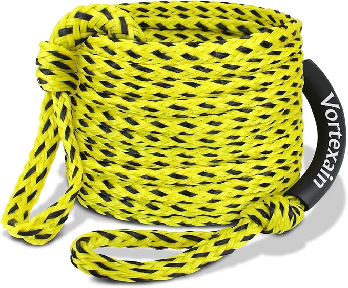 Boat Tow Rope 60ft 3-6K, Floating Ropes for Towable Tubes，Watersport Accessories