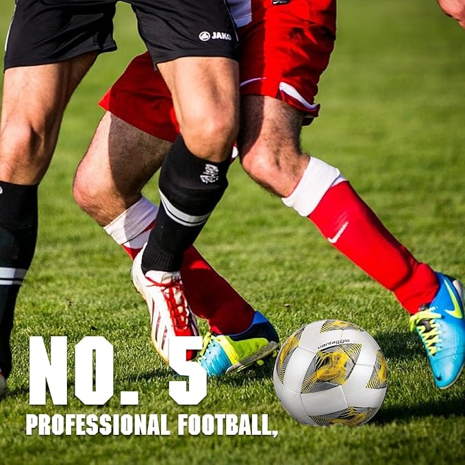 Soft PU Leather Soccer Ball, Indoor Outdoor Team Sports, Training Practicing Game Match Soccer Ball Gift for Adult Youth, 1pcs