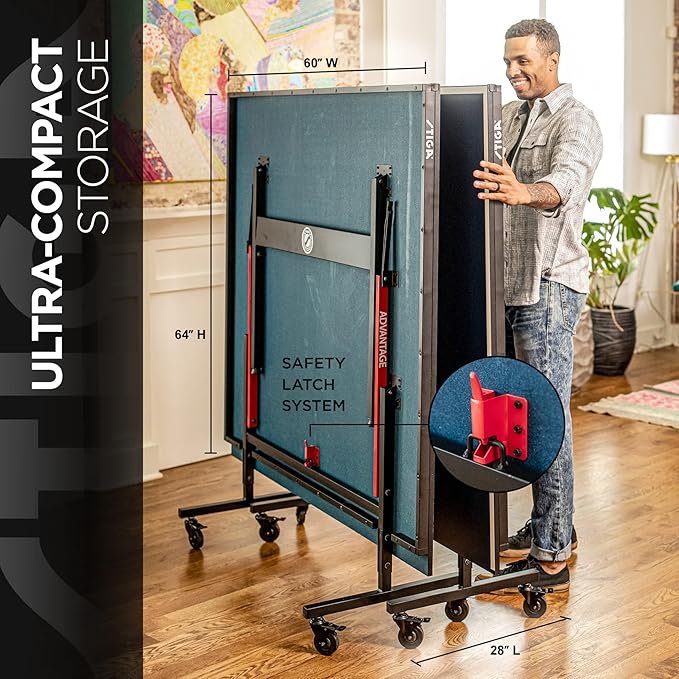 STIGA Advantage Series Ping Pong Tables - 13, 15, 19, and 25mm Tabletops - Quickplay 10 Minute Assembly - Playback Mode - Recreational to Tournament Level