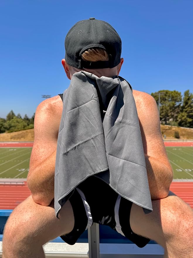 We Sweat’s (6 Pack) Microfiber Gym Towels, Silver ION Odor-Free Absorbent Fiber, Fast Drying Men & Women Workout Gear for Body Sweat, Towels, Sports Exercise Fitness Gear