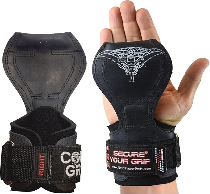Cobra Grips PRO Weight Lifting Gloves Heavy Duty Straps Alternative Power Lifting Hooks for Deadlifts Adjustable Neoprene Padded Wrist Support Bodybuilding