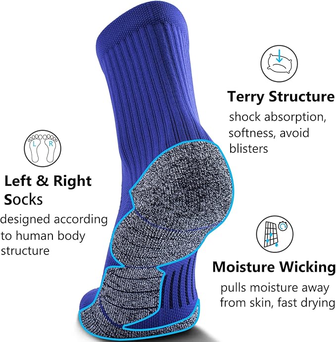 CWVLC Cushioned Compression Sport Quarter Socks for Men Women Youth