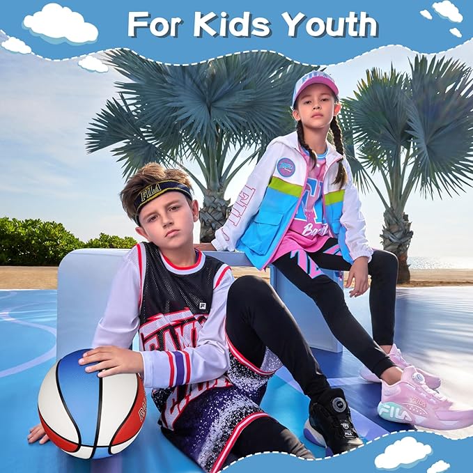 Kids Youth Basketball Size 4/5, 25.5"/27.5" Basketball for Boys and Girls Indoor Outdoor Play