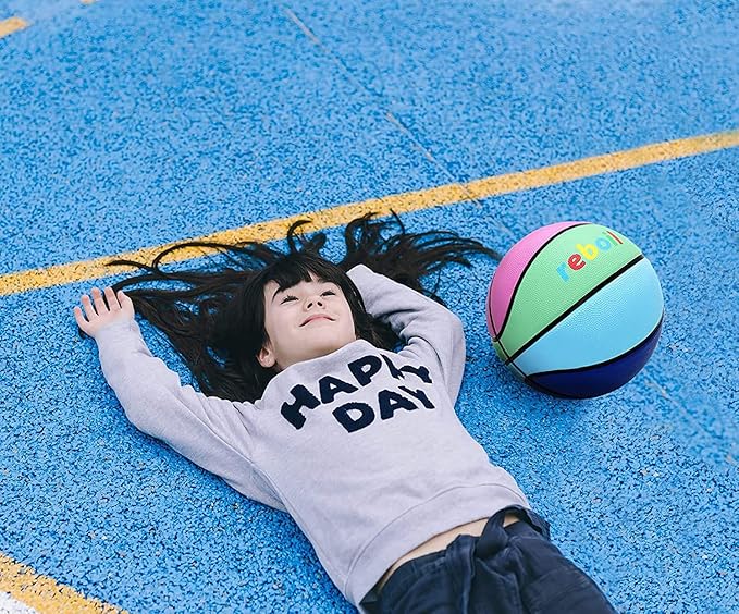 Premium Rubber/Leather Basketball - Kids & Youth, Size 3/4/5/6/7