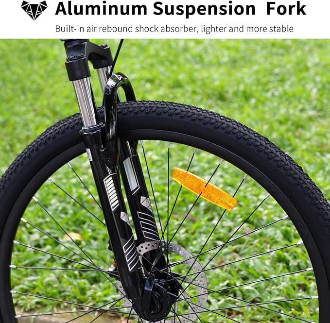 TRIFOX 26 Inch Aluminum Mountain Bike with Shimano 21 Speed,Aircraft-Grade Aluminum Frame,Front Suspension Fork,Dual Disc Brakes,15/17 Inch Internal Cable Routing Frame for Men Women Boys and Girls