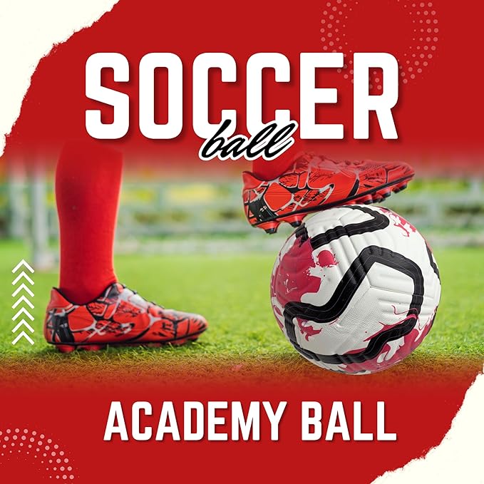 GX Soccer Academy Tour+ Professional Soccer Ball, Size 5, Green and White Competition Ball