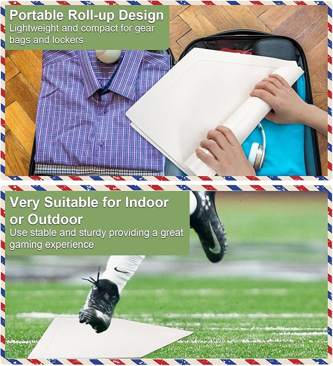 Mototo 2/3/4/6/8PCS White Baseball Home Plate Rubber Throw Down Baseball Bases 16 inch Softball Home Plate Kickball Bases for Kickball Practice Pitching Hitting Training Equipment