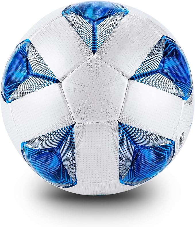 Soft PU Leather Soccer Ball, Indoor Outdoor Team Sports, Training Practicing Game Match Soccer Ball Gift for Adult Youth, 1pcs