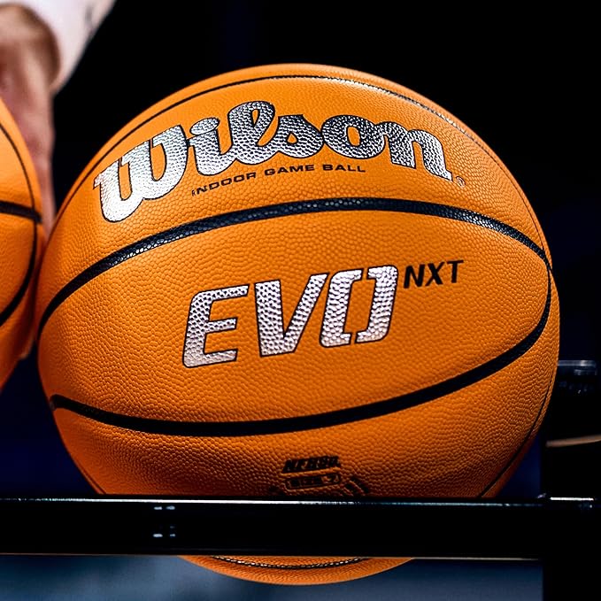 WILSON NCAA Evo NXT Official Indoor Game Basketballs - Sizes 6 and 7
