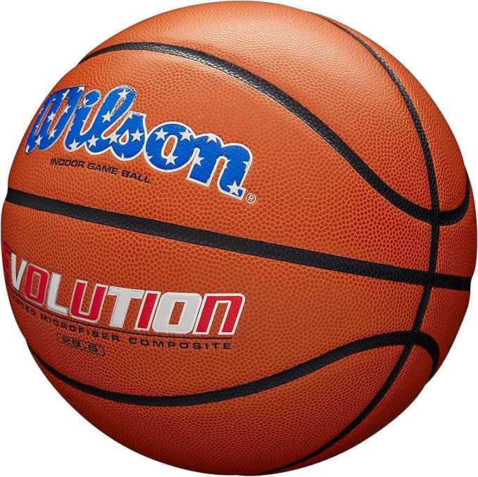 WILSON Evolution Indoor Game Basketballs - Size 5, Size 6 and Size 7