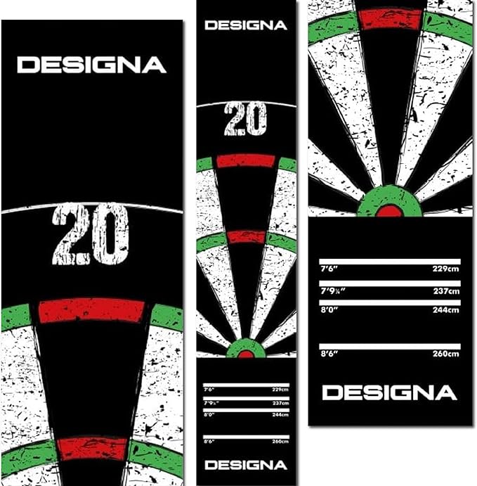 | Non-Slip Carpet Dart Mat with Double Top Design & Throw Lines | 290cm x 60cm