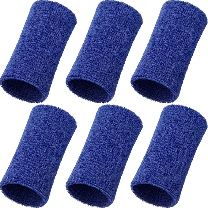 WILLBOND 6 Inch Wrist Sweat Bands for Men Women Tennis Elastic Athletic Long Sweatband Wrist Absorbent for Basketball Tennis Running Outdoor Activity