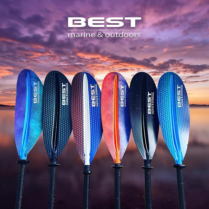 Best Marine and Outdoors Kayak Paddle, Carbon Fiber Shaft & Fiberglass Reinforced Polypropylene Blades, 220cm, 234cm, 250cm, Lightweight Kayak Paddles for Adults