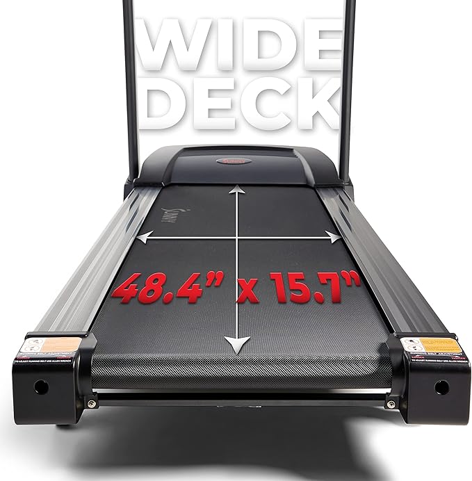 Sunny Health & Fitness Smart Performance Folding Treadmill with Adjustable Incline and Free SunnyFit App Bluetooth Connection