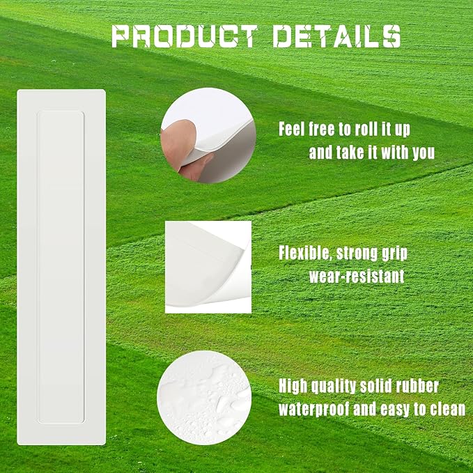 2 Pcs Baseball Pitching Rubber, Pitcher's Plate, Baseball & Softball Pitching Mound Rubber for Baseball Softball Games, Practice, Skill Camps, Coaching Equipment