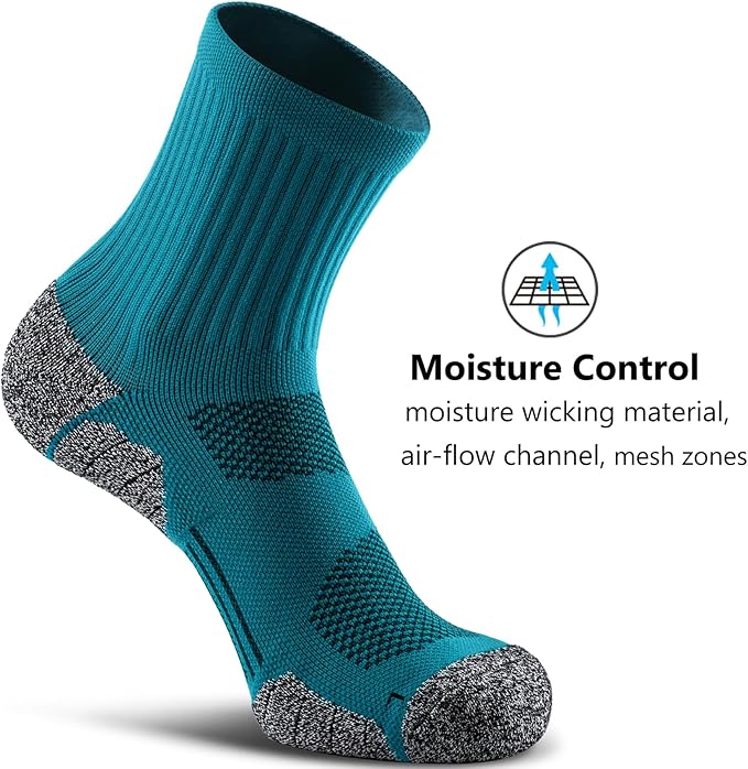 CWVLC Cushioned Compression Sport Quarter Socks for Men Women Youth