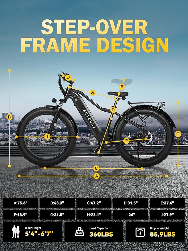 Electric Bike for Adults with Peak 1500W Brushless Motor,65Miles 28MPH Electric Mountain Bike, 624Wh Removable Built-in Battery Ebike, 26"×4 Fat Tires Ebikes for Adults,7 Speed,Front Suspension