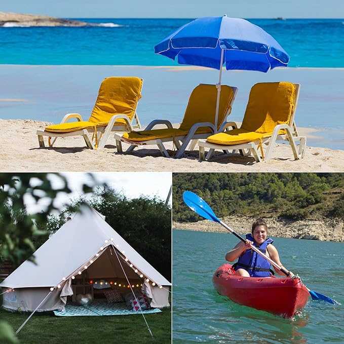 HARFINGTON 16pcs Single Button Kayak Paddle Snap Spring Clip 9x10x50mm 65Mn Spring Steel V-Shaped Solid Lift Telescopic Locking Tube Pole Clips for Tent Umbrella Camping