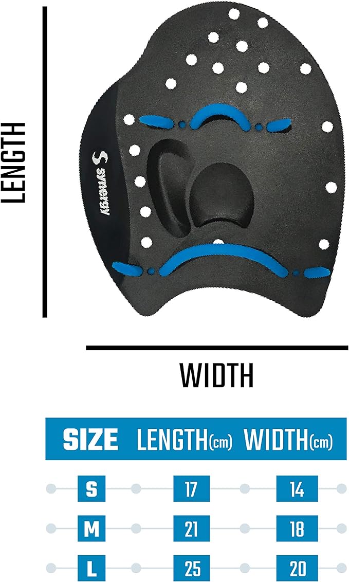 Synergy Hand Paddles for Swim Training (USAT, Medium)