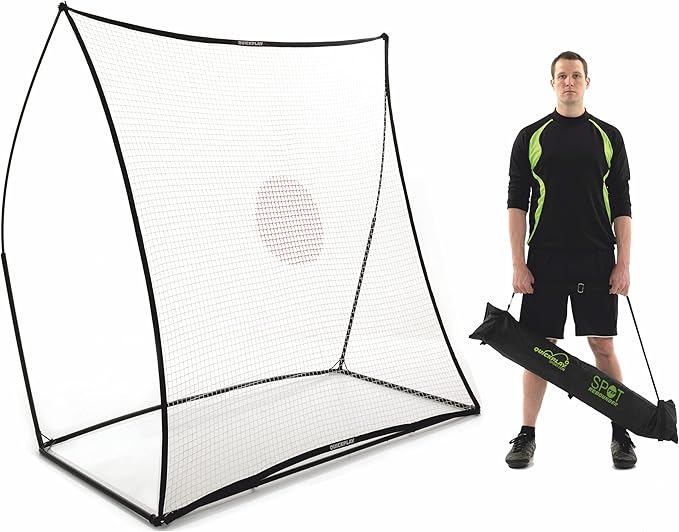 QUICKPLAY Spot Target Soccer Rebounder | Weather-Resistant Rebound Net with Carry Bag | Great for Passing, Receiving, and Trapping Practice | Ideal for Team or Solo Training