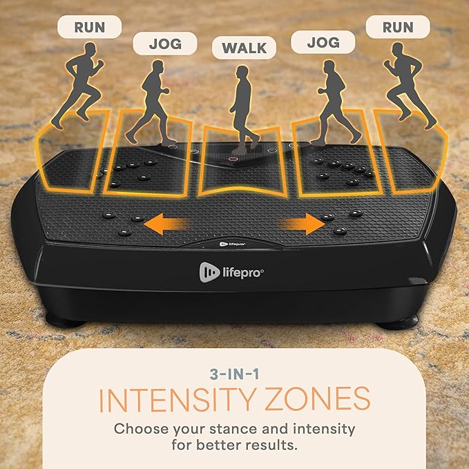 Lifepro Vibration Plate Exercise Machine with Magnetic Acupoints - Full Body Vibration Platform for Beginners and Recovery - Ideal Lymphatic Drainage Massager for Muscle Toning and Overall Fitness
