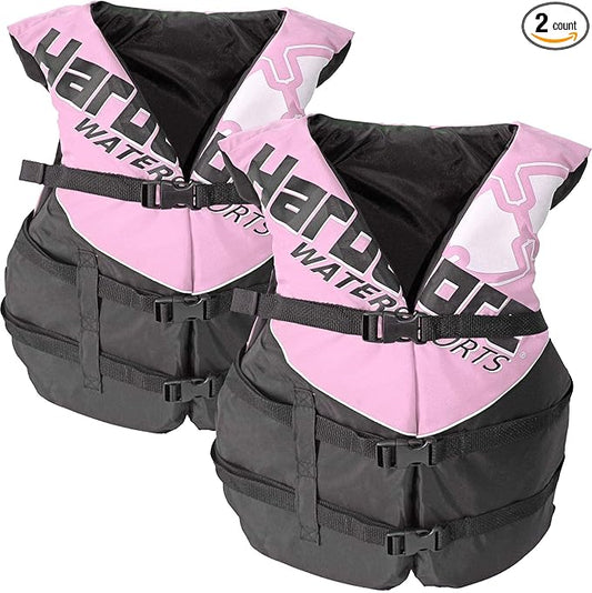 2 Pack Hardcore Coast Guard Type III PFD for Adults; Life Jacket Paddle Vest for Adults; Life Vest Flotation Device; Jet ski, Wakeboard, Kayak; Extra Life Jacket for Pontoon Boat