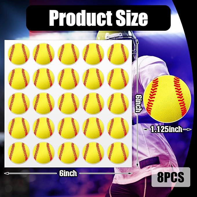 Jecery 200 Pcs Baseball Softball Helmet Decals Vinyl Sports Softball Stickers Self Adhesive Helmet Stickers Decals Baseball Accessories for Batting(Simple Style)