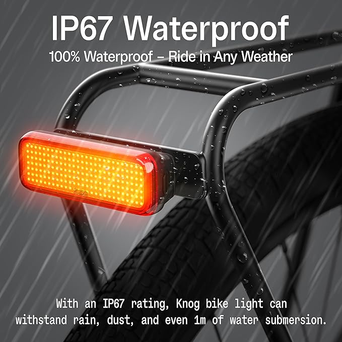 Knog Blinder Link Tail Light - 100 Lumen Bike Light, 50 Hour Runtime, Low Battery Indicator, Powerful Bike Light