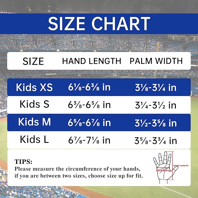 HLDD HANDLANDY Batting Gloves – Durable Grip, Breathable Baseball Softball Gloves for Adults Youth Kids – Gift for Players