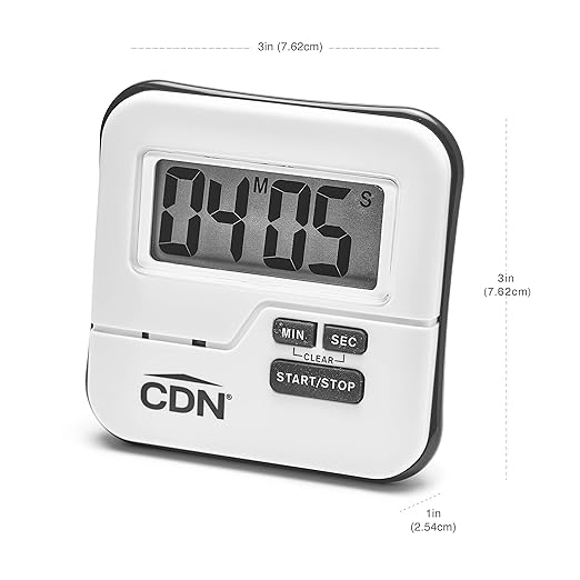 CDN Waterproof Kitchen Timer | Big Digital Display | 90-Second Loud Alarm with Flashing Light | Shatterproof & Steamproof | Magnet & Stand Mount | Ideal for Chefs | TMW1