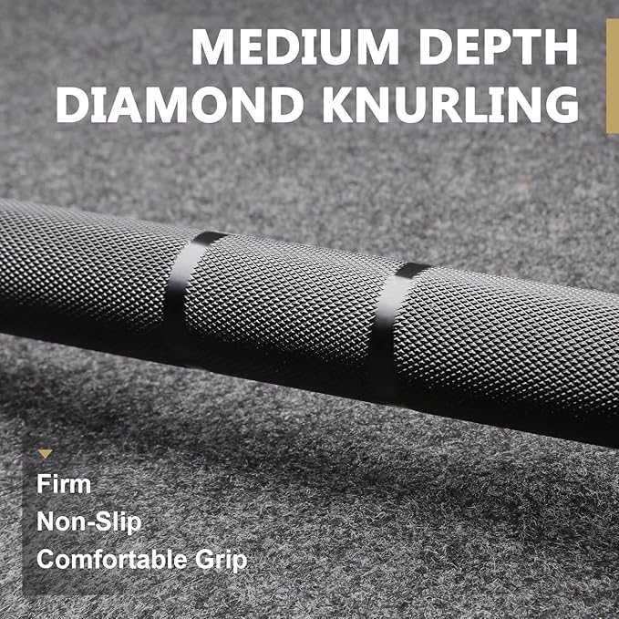 LIONSCOOL 7FT Olympic Barbell for Weightlifting, Power Lifting, 2 Inch Strength Training Bar for Squats, Deadlifts, Presses, Rows, Curls - 700lbs/1000lbs/1500lbs Capacity