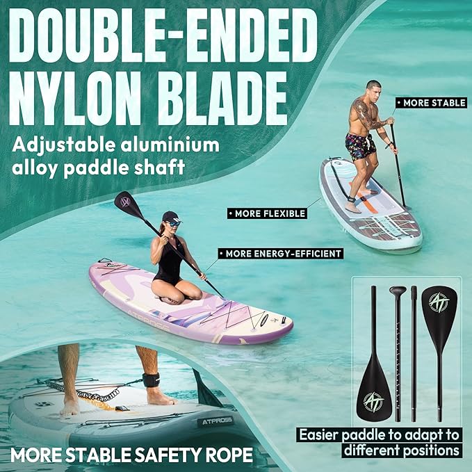 11'6"x35" Inflatable Paddle Board, 450lbs Extra Wide Stand Up Paddleboard for Adults with Premium SUP Accessories Kit & Backpack, Blow Up Kayak Non-Slip Stable Deck Boat for Yoga Fishing Surf