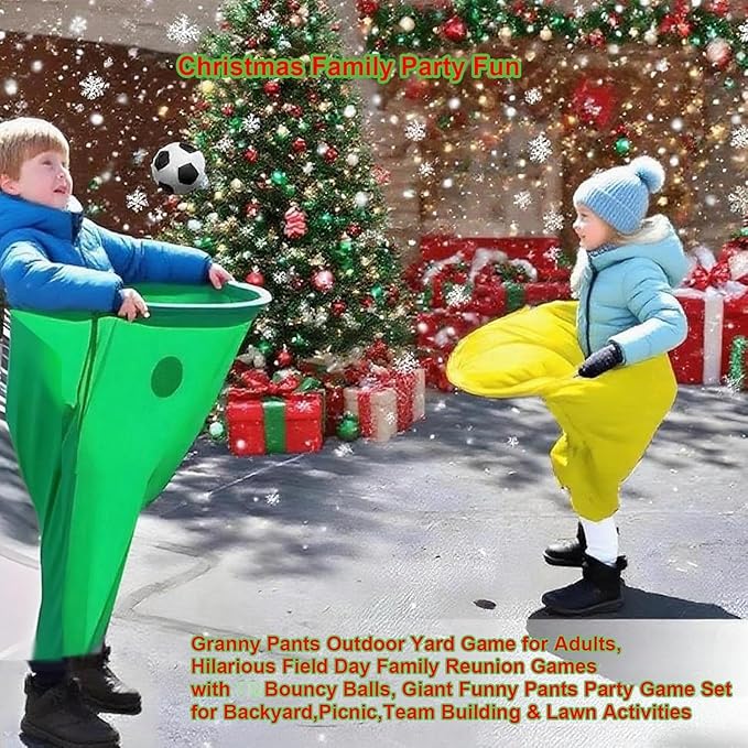 Granny Pants Yard Game, Granny Pants Outdoor Game with Bouncy Balls, Granny Pants Giant Recreational Tossing Games, Perfect for Backyard Party Family Reunion Games