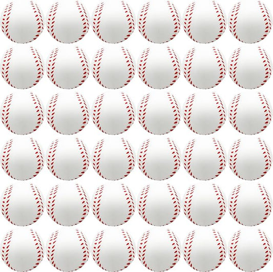60 Pcs Baseball Stress Ball, 2.5 Inch Mini Squeeze Foam Baseball Bulk, Baseball Squishy Balls for Kids, Relaxable Sports Ball for Themed Party Favors, Decoration, Anxiety Relief